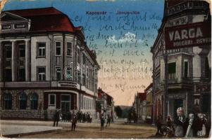 Kaposvár, János utca, Ungár Béla és Ede, Varga Polgári üzlete (Rb)