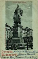 1899 Budapest V. József nádor tér és szobor, Biztosító társaság. Ottmar Zieher litho (EK)
