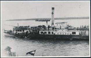 1916 A Kulpa kórházhajó, az 1980-as években eredeti negatívról előhívott fotó, 10×16,5 cm