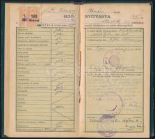 4 db református gimnáziumi értesítő Pengős és forintos illetékbélyegekkel (1939-1947, 1942-1949, 194...