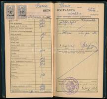 4 db református gimnáziumi értesítő Pengős és forintos illetékbélyegekkel (1939-1947, 1942-1949, 194...