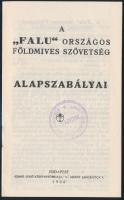 1926 A Falu országos földmíves szövetség alapszabályai. 24p