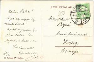 1911 Ungvár, Uzshorod, Uzhorod; Kossuth tér, Krausz Lipót, Riederman Dezső üzlete. Kiadja Perlman Et...