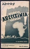 1935 Etiópia/Abesszínia térképe. 1:5,000.000. Bp., M. Kir. Állami Térképészet, 60x47,5 cm