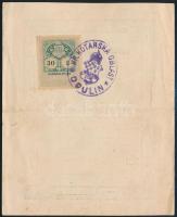 1901 Horvát igazolvány Ogulin / Croatian id