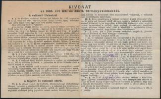 1910 Vadászjegy vadászati jegy