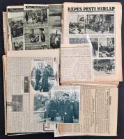 1920-1942 Vegyes újságcikk kivágás/cikk gyűjtemény, különféle témákkal, érdekes írásokkal.