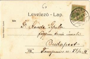 1905 Ungvár, Uzshorod, Uzhorod; Cs. és kir. laktanya. Kiadja Mihálesik Gyuláné / K.u.K. military bar...