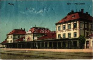 Tövis, Teius; Vasútállomás / Bahnhof / railway station (lyukak / pinholes)