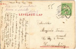 1912 Ungvár, Uzshorod, Uzhorod; Kaszárnya, katonák, laktanya. W. L. 309. / K.u.K. military infantry ...