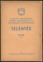 1936-1941 Budapest Székesfővárosi Községi Takarékpénztár Rt. Tisztviselőinek Sportegyesülete jelenté...