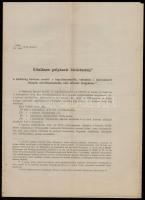 1896 2 db Pályázati hirdetmény a hadsereg katonai nevelő- s képző intézeteiben rendszeresített magya...