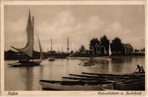 Siófok, csónakkikötő és jachtklub - 2 db régi képeslap / 2 pre-1945 postcards