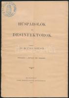 Hutyra Ferenc: Húspárolók és desinfektorok. Bp., 1895.  36p. képekkel