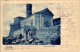 1899 Piran, Pirano; Punta della Salute / church