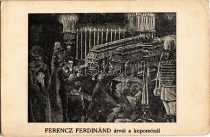 Ferenc Ferdinánd árvái a koporsónál / Orphan children of Franz Ferdinands coffin, funeral (EK)