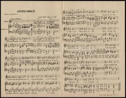 cca 1940 Lövész induló kotta és szöveg 4 p