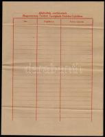 cca 1930 Magyarország Területi Épségének Védelmi Ligája felhívása és csatlakozó íve 4p