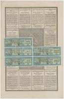 Ausztria / Bécs 1868. Államadóssági kötvény 100G-ről, bélyegzésekkel, bélyeggel, szelvényekkel T:II