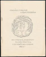 1939 40 lv FTC a Ferencvárosi Torna Club autó és motorosztálya Hegyiversennyel egybekötött felvidéki túraútja program 12p