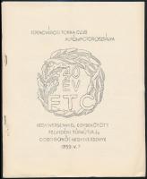 1939 40  lv FTC a Ferencvárosi Torna Club autó és motorosztálya Hegyiversennyel egybekötött felvidéki  túraútja program 12p