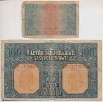 Lengyelország / Német megszállás, első világháború 1916. 100M + 1917. 1M T:III-,IV
Poland / German ...