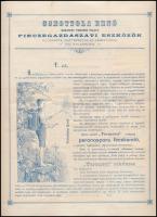 cca 1910 Schottola Ernő pincegazdászati eszközök gyára képes reklámnyomtatvány 4 p.