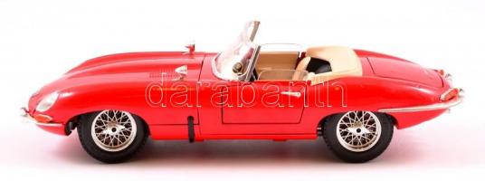 Burago Jaguar "E" Cabriolet játékautó, nyitható ajtókkal, eredeti dobozában, jó állapotban...