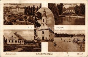 Balatonkenese, Római katolikus templom, Halászcsárda, strand, Csikvándy villa, OTI szanatórium (Rb)