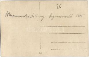 1915 Minenwerferstellung Argonnerwald / WWI German military, mine thrower position. photo (EK)