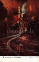 Im Kampfe mit den Flammen / Firefighters in work. Raphael Tuck & Sons Oilette 135. s: T.W. Lascelles
