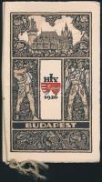 1926 Budapest, Szállodások Nemzetközi Egyesületének 2 programfüzetei. Az egyik többnyelvű (francia-magyar-német) programfüzet, benne egészoldalas képekkel Budapestről, előttük hártyapapírral, rajtuk programleírással. A másik ugyancsak egy programfüzet benne a Mezőgazdasági Múzeumban tartott koncert programjával, valamint a magyar borokról szóló résszel, francia, német és magyar nyelven. Fűzött papírkötésekben, az egyik díszesen illusztrált borítóval.