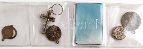 Vegyes kegytárgy tétel, 7 db. Különféle méretben, változó állapotban