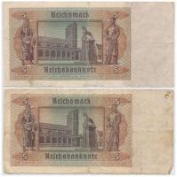 Német Harmadik Birodalom 1942. 5M (2x) T:III,III-
German Third Reich 1942. 5 Mark (2x) C:F,VG