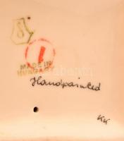 Drasche porcelán bagoly, kézzel festett, jelzett, hibátlan, m:7 cm