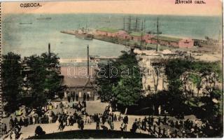Odessa, Kindergarten, port, shipyard - from postcard booklet (EK)