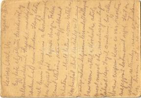 1944 Schumm. Sándor zsidó 105/32-es KMSZ (közérdekű munkaszolgálatos) levele Csák Imre úrnak a szege...