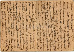 1944 Fischer József levele fiának Fischer Miksa zsidó 106/17-es KMSZ-nek (közérdekű munkaszolgálatos...