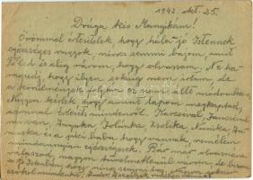 1943 2 db levél Berkovits Andor zsidó Z. 804-es KMSZ-től (közérdekű munkaszolgálatos) feleségének. E...