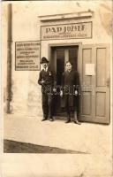1933 Pécs, Pap József hadirokkant kárpitos és fényező műhelye, Irányi Dániel tér 11. (?). photo (fl)