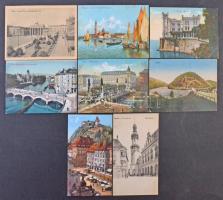 Képeslapgyűjtemény az 1910-1930-as évekből, főleg külföldi városképek jó minőségben, közte néhány ké...
