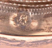 Ezüst (Ag.) gyertyatartó pár. Geometrikus díszítésekkel. Jelzett, mesterjeggyel (AW) 601 g, m:31 cm ...