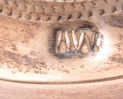 Ezüst (Ag.) gyertyatartó pár. Geometrikus díszítésekkel. Jelzett, mesterjeggyel (AW) 601 g, m:31 cm ...