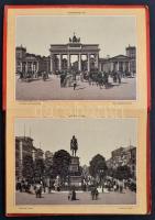 cca 1910 Berlin: Potsdam und Charlottenburg, leporelló füzet 47 képpel, kissé kopott, díszes vászonkötésben