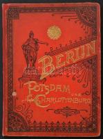 cca 1910 Berlin: Potsdam und Charlottenburg, leporelló füzet 47 képpel, kissé kopott, díszes vászonk...