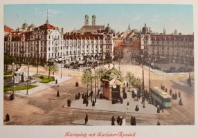 Vegyes papírrégiség tétel: 4 db leporelló (Prága, Velence, Sächsisch-Böhmischen Schweiz, München) + ...