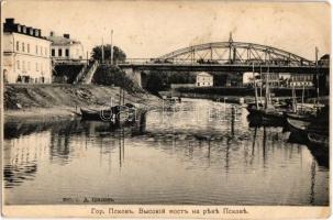 Pskov, Bridge over Pskova River, river bank (fl)