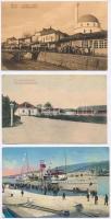 6 db RÉGI külföldi városképes lap: Trieszt, Tchuprija-Dobritchevo, Bitolj, Belgrád, Bozen / 6 pre-1945 European town-view postcards: Trieste, 	 Cuprija-Dobricevo, Bitola, Belgrade, Bolzano Schwebebahn