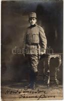 Hordó Sándor, magyar katona tőrrel / Hungarian soldier with dagger. photo