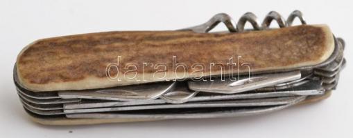 Többfunkciós vadászkés, vászon tokban